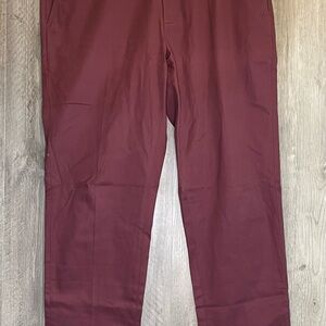 Brooks Brothers Milano Slim Fit Men’s 34x32 Burgundy Supima Cotton Stretch